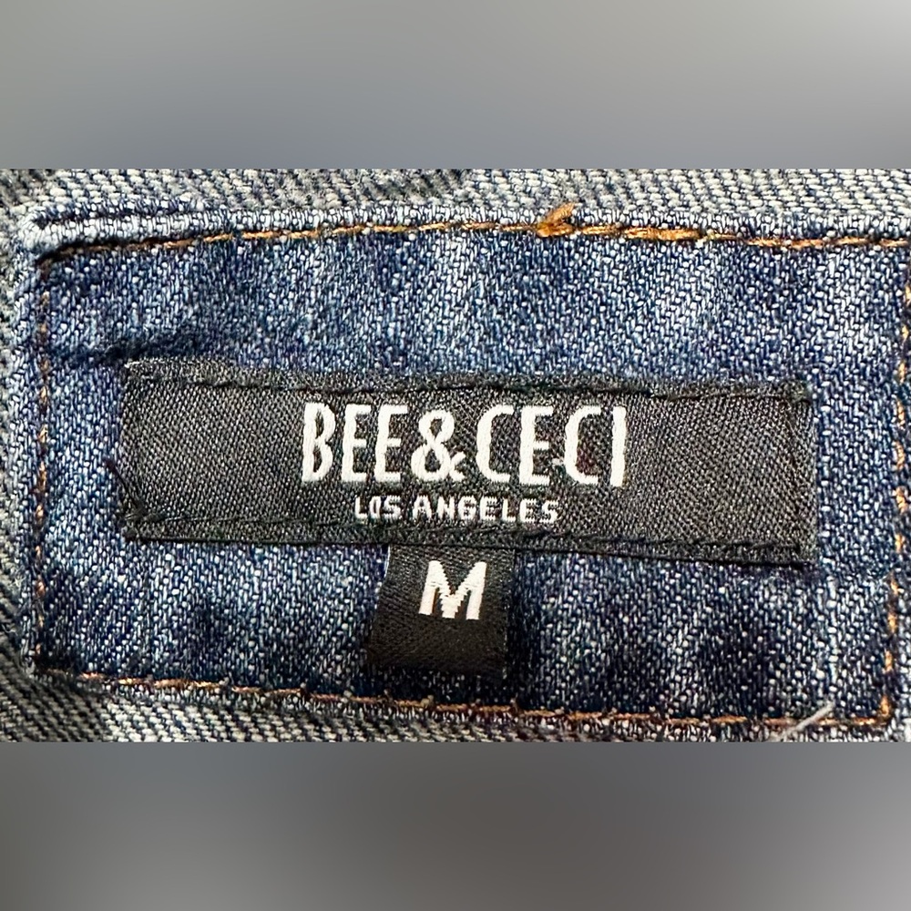 Bee & CeCi Denim Sleeveless Vest with Gray Hoodie - Picture 5 of 8
